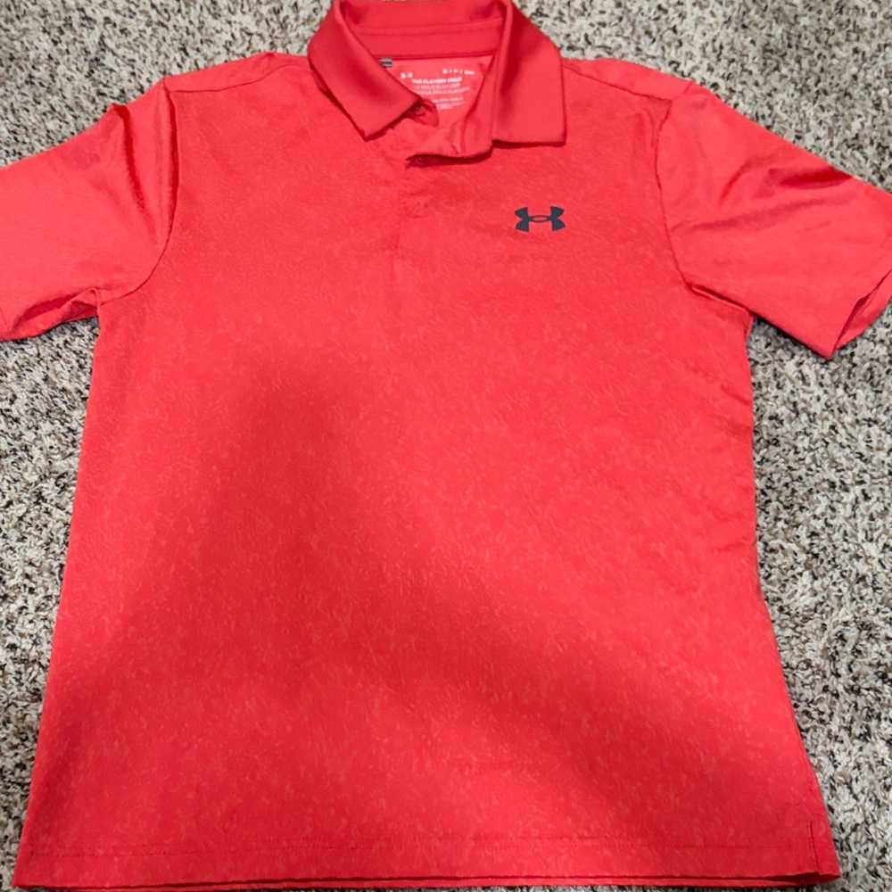 Under Armour Men’s Red Polo Shirt with Black Logo